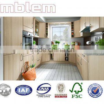 Amblem Quality Guaranteed modern wood grain melamine kitchen cabinet(1 year warranty)