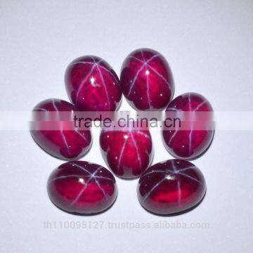 15.10 Ct Ruby Star Sapphire 6 Rays Lab Created Stone