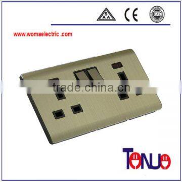 Double Gang 13A Switch Socket With Indicator