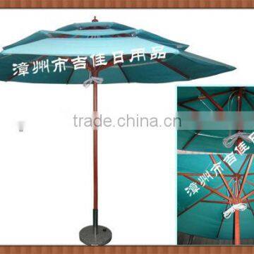 three layers windproof wood bali umbrella