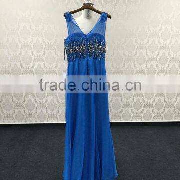 Factory Directly Sell Heavy Beaded Turquoise Blue Bridesmaid Dresses photo-5