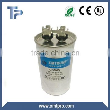 TP CBB65 AC motor running capacitor for air conditioner with UL certification