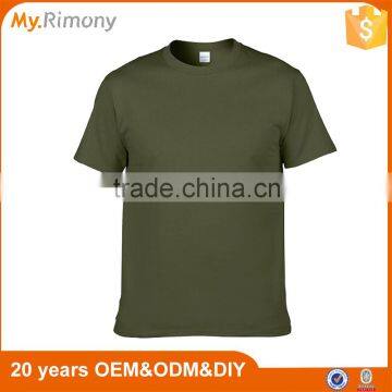 100% Cotton Custom Logo Plain Colour Blank Mens Short Sleeve T Shirt photo-5