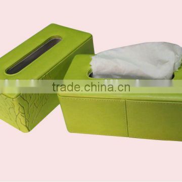 genuine leather home table decoration tissue box