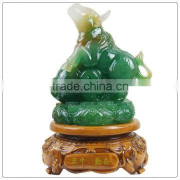 Chinese zodiac animals Resin OX ,Jade color Ox