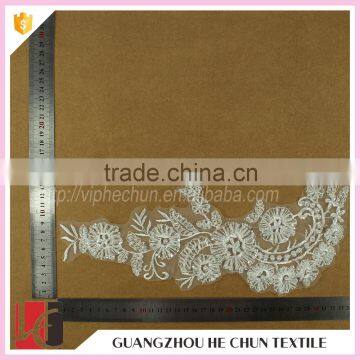 HC-2781-1 Hechun Tulle Made Beaded Lace Bridal Applique for Dress photo-4