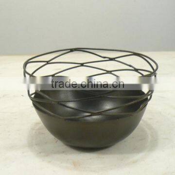 Decorative Iron Bowl Wire Bowl, Metal Bowl