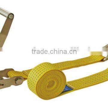 ratchet lashing strap with flat hook