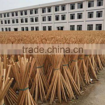 Wooden broom handle made of thick wood