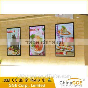 High Brightness Edgelit Lightbox Sign With Black Aluminum Profiles photo-5