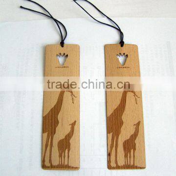 wooden thin bookmark