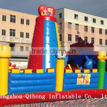 New kids inflatable rock climbing wall/inflatable climbing walls with bouncer