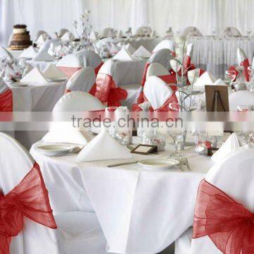 Red cheap organza chair sashes for weddings