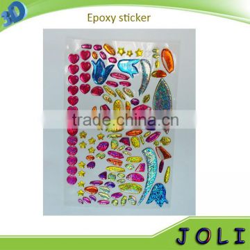 clear self adhesive epoxy resin sticker