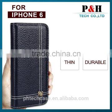 Factory Wholesale Direct Genuine Leather Case for Iphone 6 Leather Case for Iphone 6 Wallet Case photo-4
