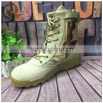 Fashion camouflage leather army military desert boots