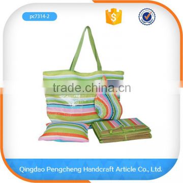 Hot sell fashoin colorful summer printed promotional paper straw color mesh beach bag with zipper                        
                                                                                Supplier's Choice