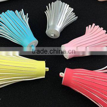 Mix Colors Suede Tassels Pendants With Macrame Fit Jewelry Accessory photo-2