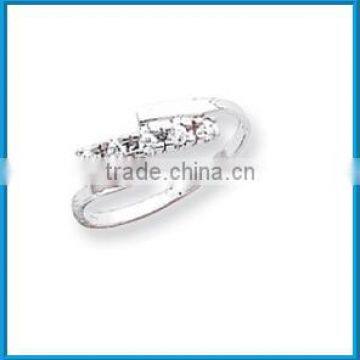 14k white gold polished AA latest design diamond ring