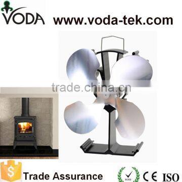 aluminum alloy heat powered wood stove top fan