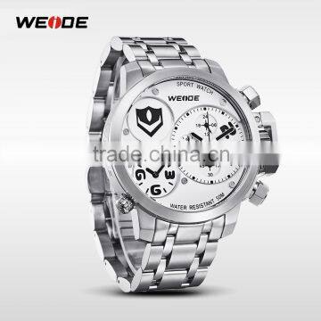 WEIDE Men Full Steel Watch Quartz Movement Stop Watch Waterproof Diving Military Men Sports Watches Men Luxury Brand WG93002 photo-4