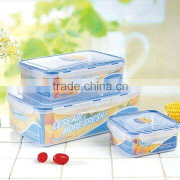 3pcs rectangular plastic food container set GL9324-B3