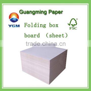 250gsm white cardboard / folding box board in sheet and reel form