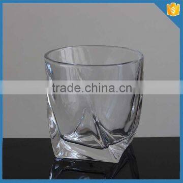 Popular shaped transparent custom glass cup for whiskey