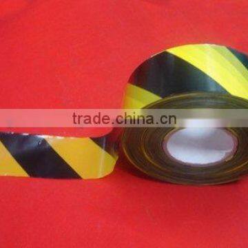 Black and yellow PE barrier tape