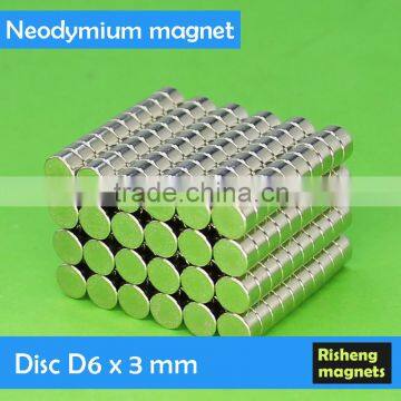 Disc magnet D6x3mm Neodymium small magnet