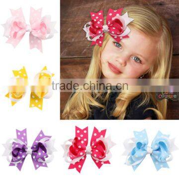 new design baby headband kids polka dot hair bow headband