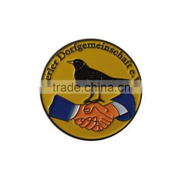 Hot sale fashion design custom round shape partner souvenir lapel pins