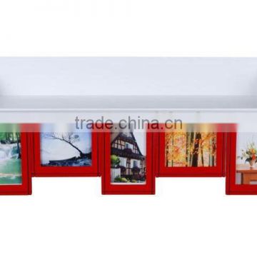 Wall Mounted MDF Shelf with Photo Frames for Bathroom and Washroom