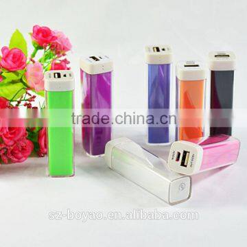 2016 fashionable new hotsell power bank,lipstick 2600 mah powerbank