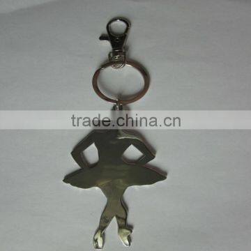 customized zinc alloy/metal dance forms keychain For Decoration