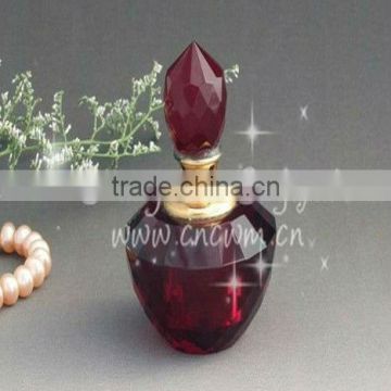 Fashion Red Crystal Decorative Perfume Bottle For Holiday Gift