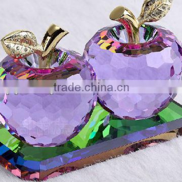 Fashionable Couple Crystal Apples For Wedding Decration