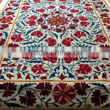 Trendy New Bedsheet Floral Uzbek embroidery Vintage Suzani embroidery Bedspread/Tapestry