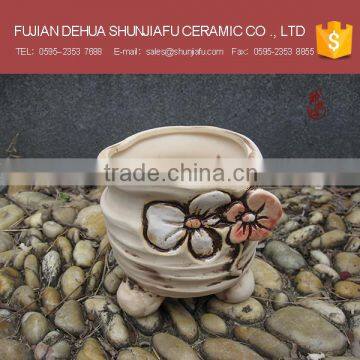 Flower designed succulent plants flowerpot