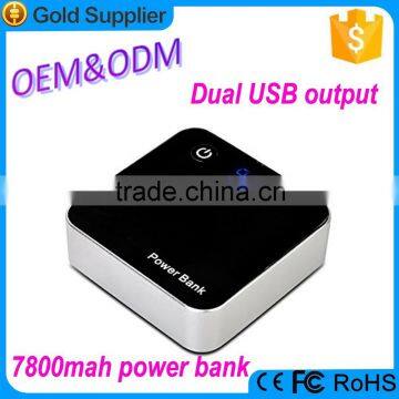Printing logo LCD display portable power bank 7800mah