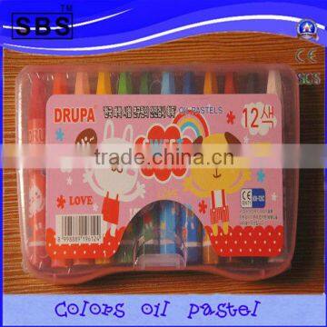 12color oil pastel crayon in plastic box