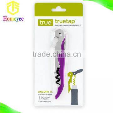 China Manufacturer Wholesale Promotional Screwpull Purple Wine Opener photo-2