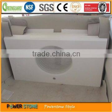 spot white Quartz Stone artificial bathtub