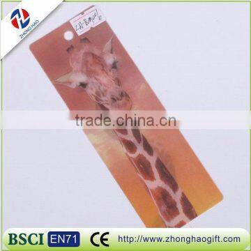 3D cartoon custom made lenticular bookmark