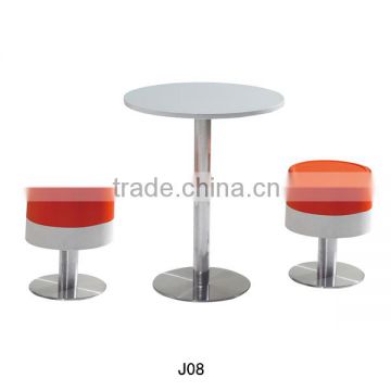 Modern used bar furniture Fiberglass chair design Good shape bar set for sale J08