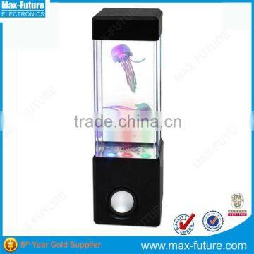 Mini Aquarium Colorful LED Dancing Water Speaker With Jellyfish Swiming in the Tank F-1218 J photo-4