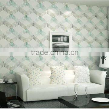 PVC modern 3d textured wallpaper for office wall deco