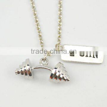Weight Loss Fitness Necklace Sports Dumbbell GYM Strength Honour Necklace photo-5