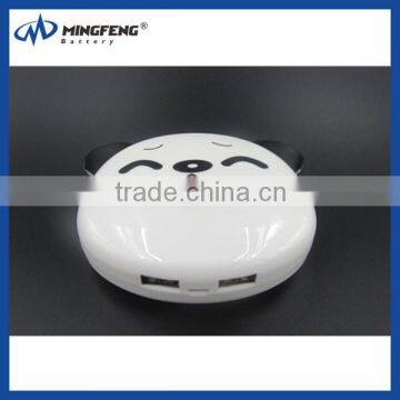 real capacity portable panda power bank for mobile phone