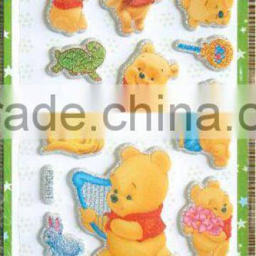 glitter sticker sheet,cheep foam sticker,puffy sticker